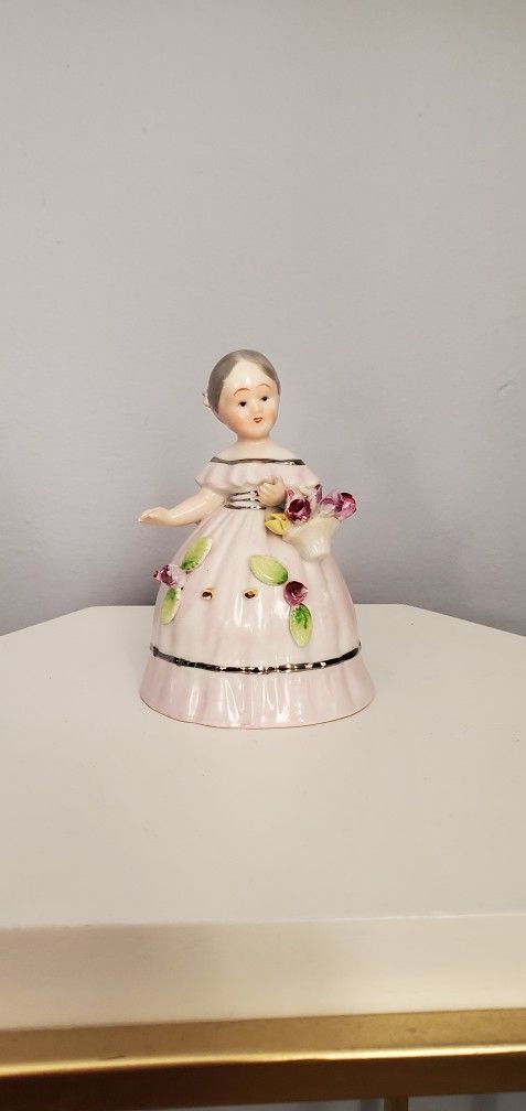 Vintage Ucagco Southern Belle Ceramic Bell Figurine Japan π