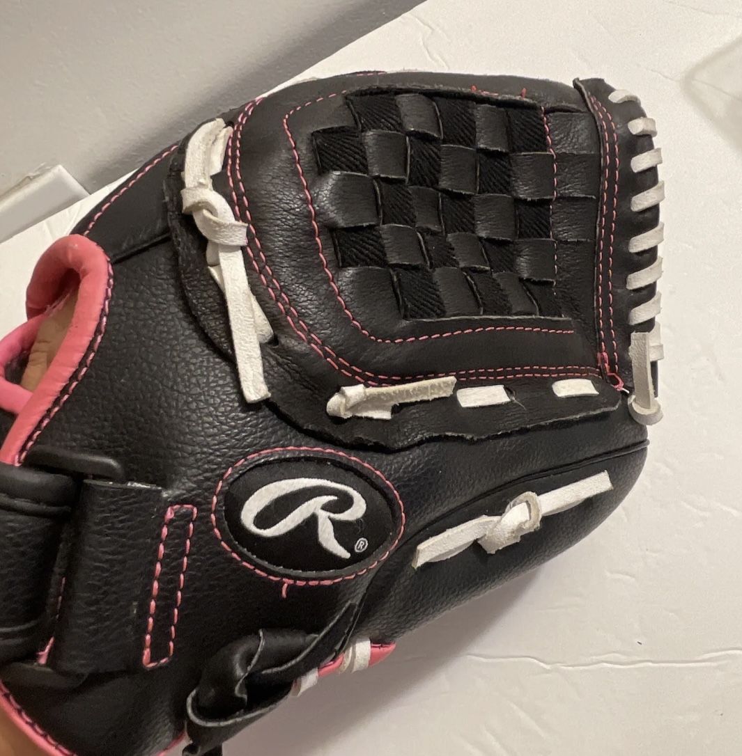 Rawlings WFP115 Fast Pitch Softball Youth Glove 11.5 RHT EOBA5 Black Pink