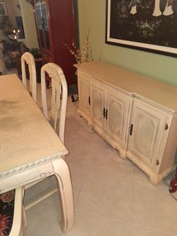 Dinner table and chairs Asian style