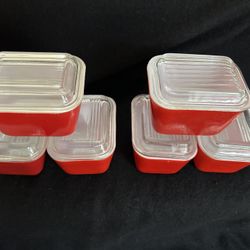 Six (6) Pyrex Refrigerator Dishes With Kids