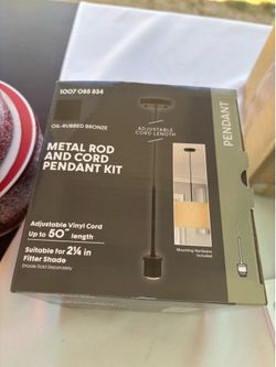 Bundle 8 pcs new in box metal rid and cord pendant kit