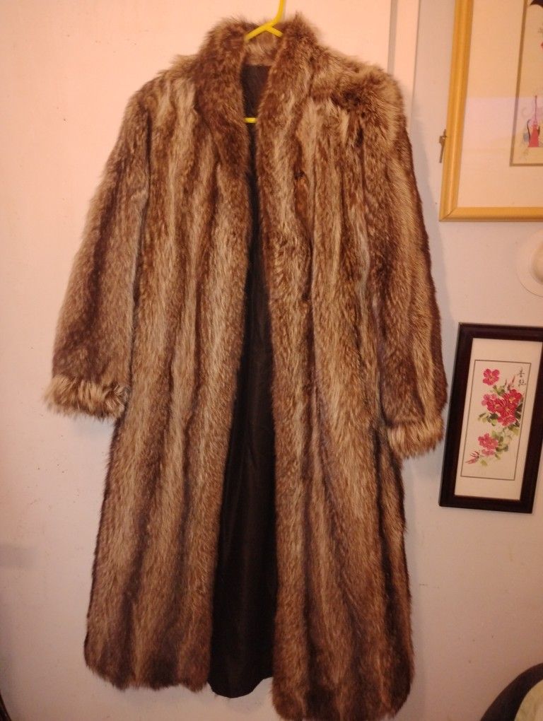 Lighter Raccoon Fur Coat