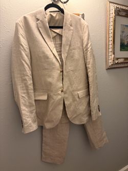 Linen Tan Suit Set