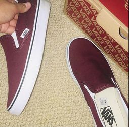 MAROON SLIP ON VANS