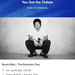 Bruno Mars - The Romantic Tour Tickets