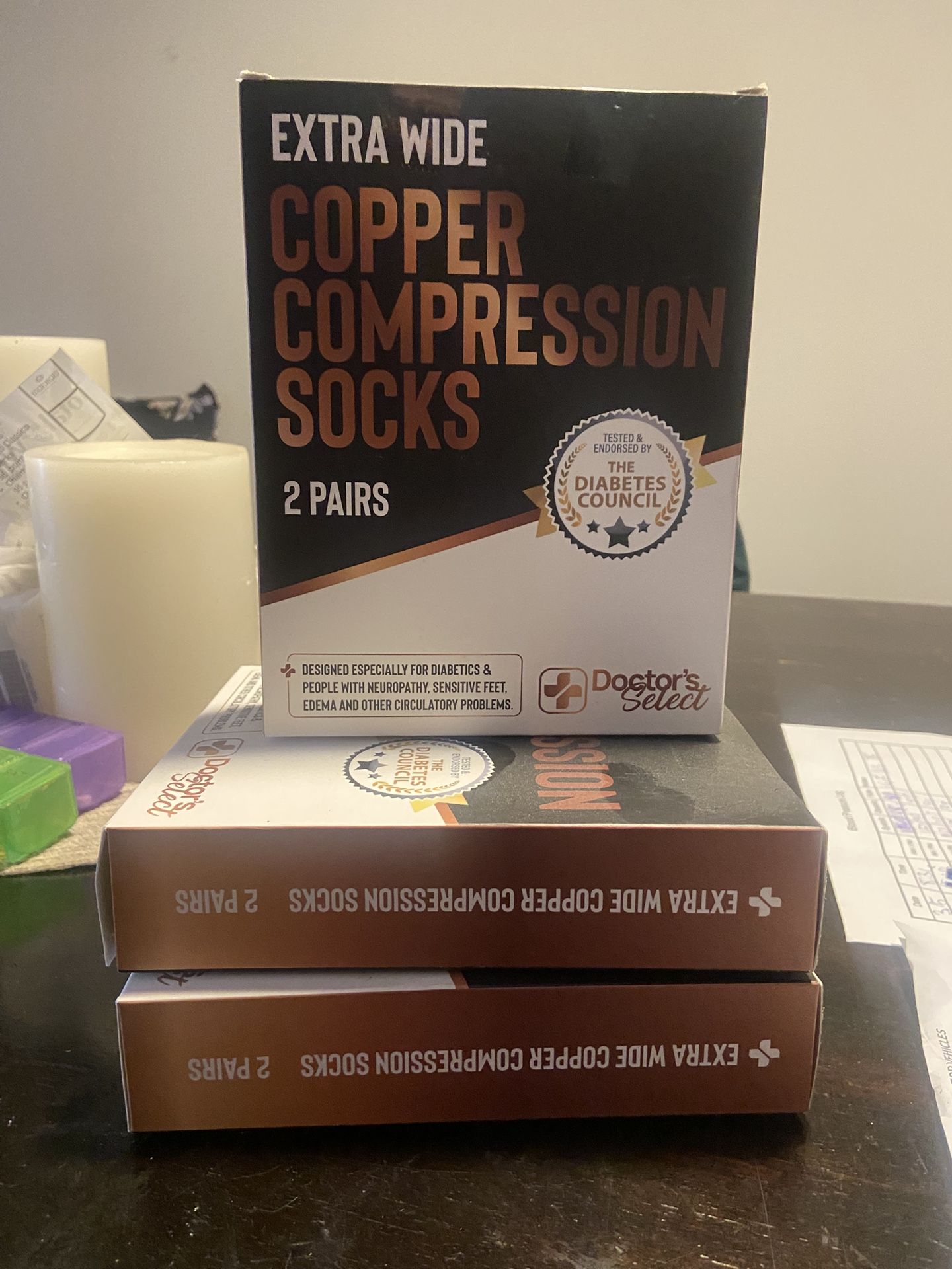 Copper compression socks
