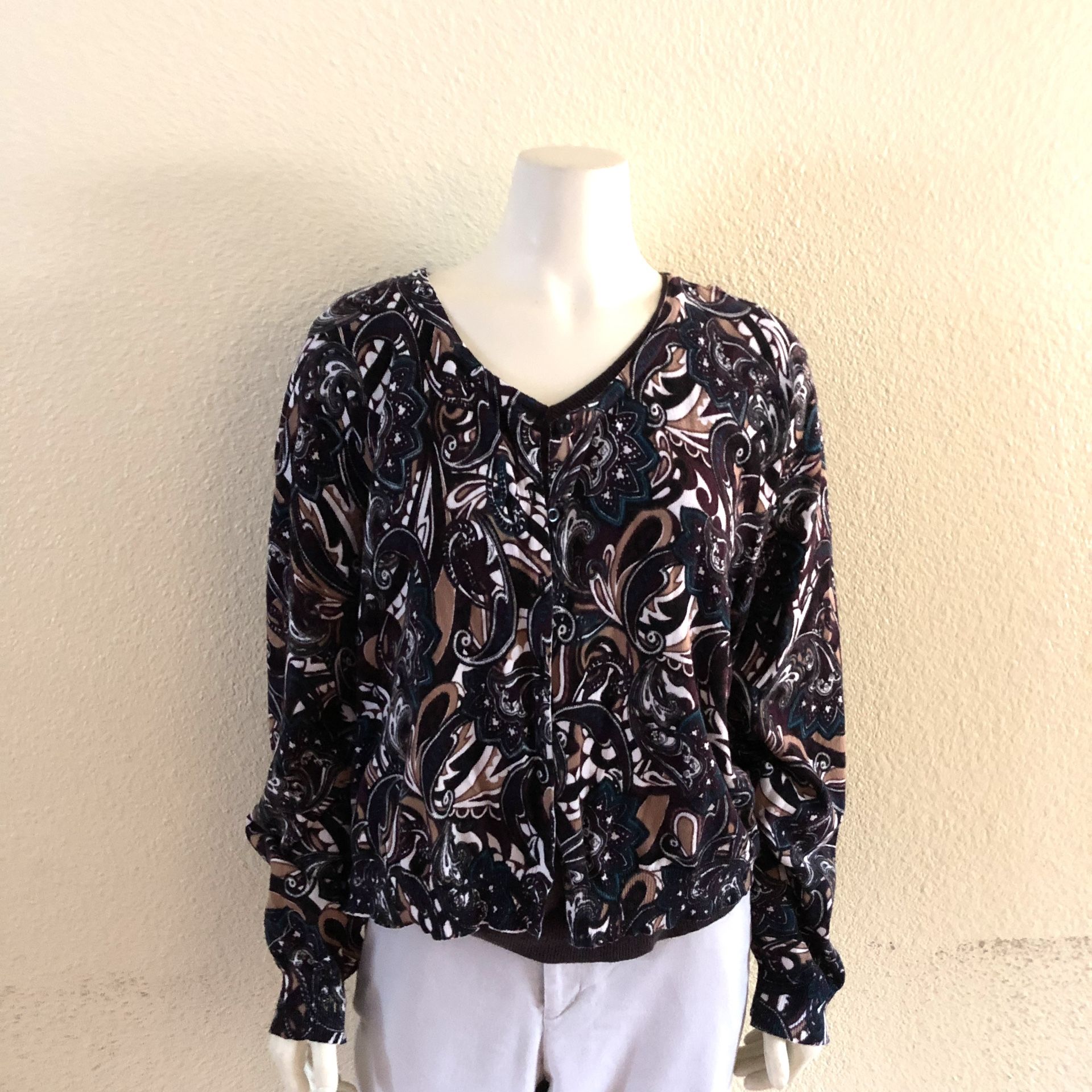 Jessica London Button Down Cardigan Size 30/32