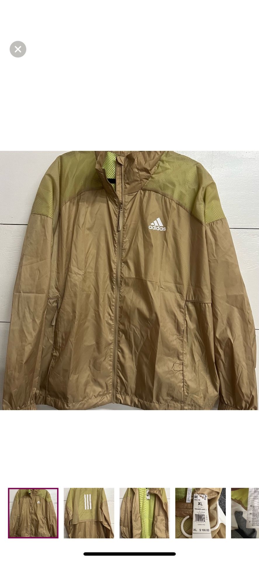 NWT Men’s Adidas Traveer Windbreaker Jacket XL