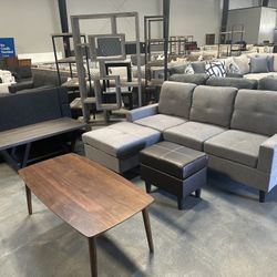 Small Sectional Sofa With Ottoman 