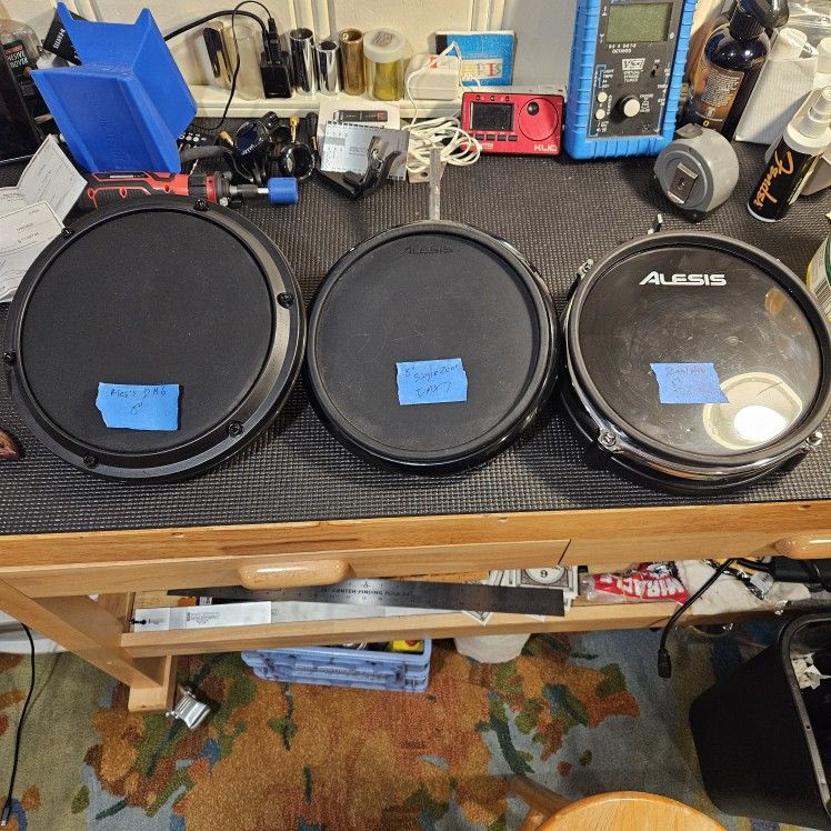 3 Alesis 8" Electronic Drum Heads 