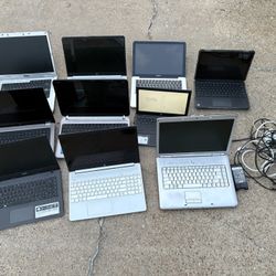 10 Laptops For Parts Lot 