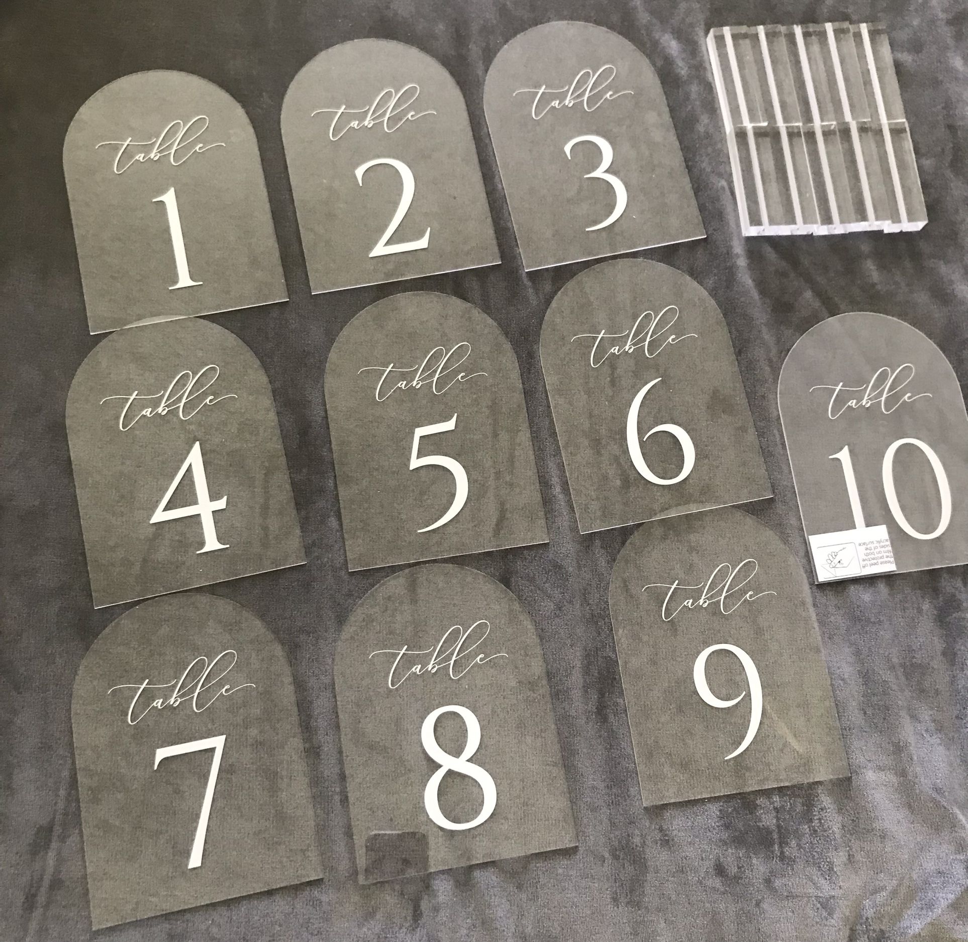 Table Numbers