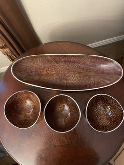 Serving Plate And Bowls - 4 Piece Set