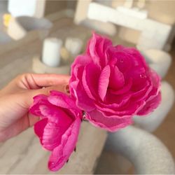 Pink Flower HairPeice