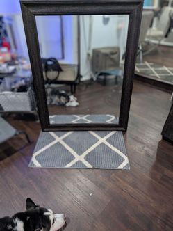 LARGE Bassett Mirror, 4' x 38", Leathered/Textured Frame