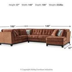 Ashley Furniture 3 Piece Sectional Couch