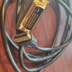 DisplayPort to DVI-D Dual Link cable