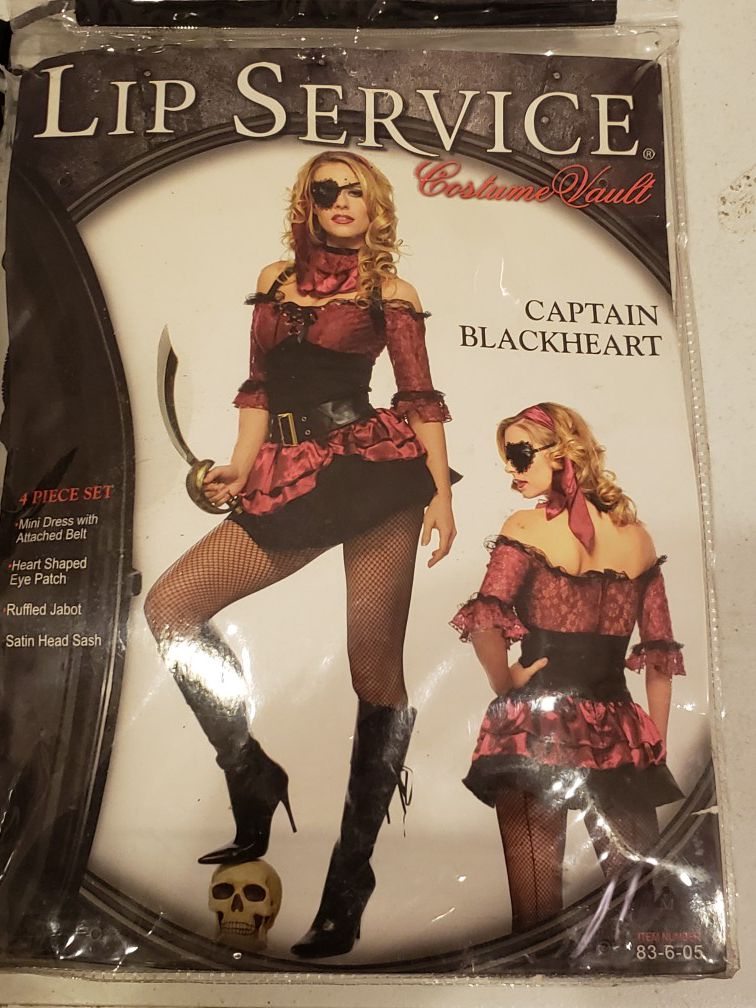 Lip service girls costume, pirate outfit