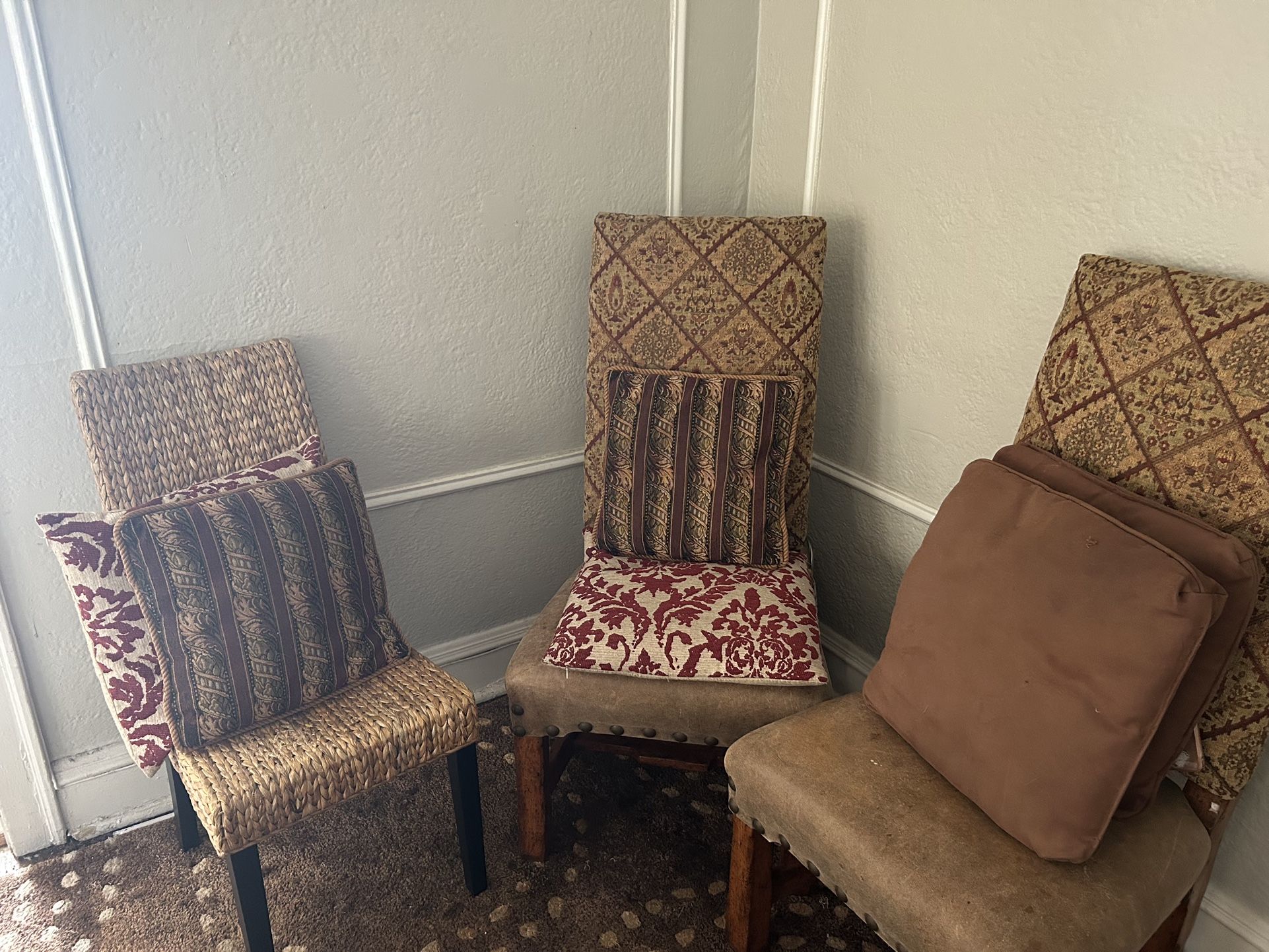 3 Beautiful Tan Chairs