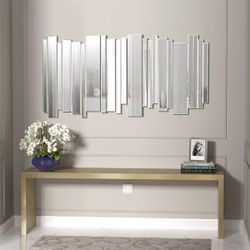 47.2 in. W x 23.4 in. H Irregular decorative wall mirror