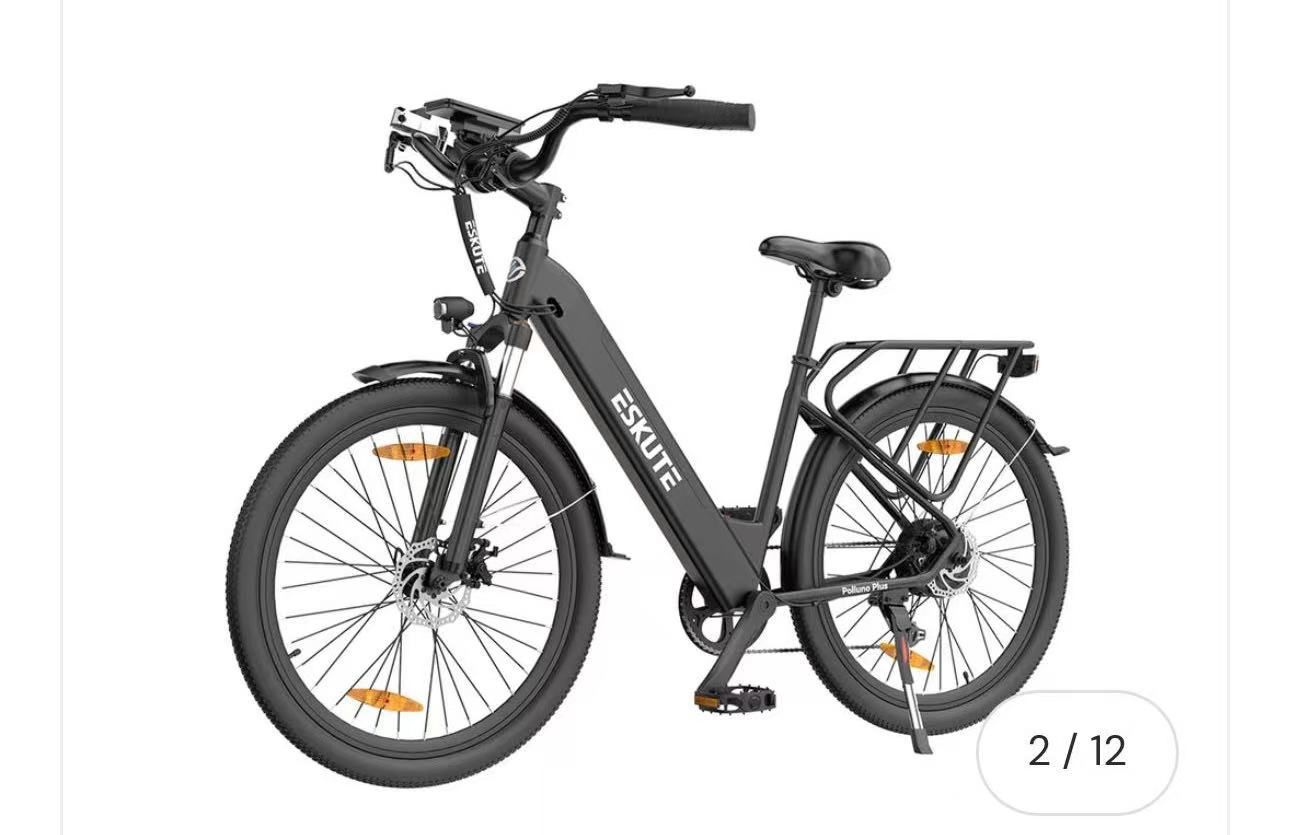 ESKUTE Polluno Plus Electric Commuter Bike 28" Tires 250W Motor 36V 20Ah Battery