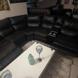 Leather Sectional Recliner 