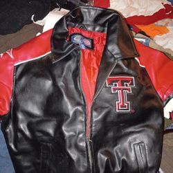 leather jacket Texas Tech Red Raiders