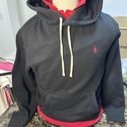 Polo Ralph Lauren Men’s Black RL Fleece Hoodie Medium