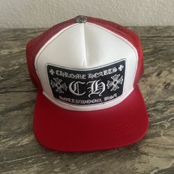 Red CH Trucker Hat Hollywood USA