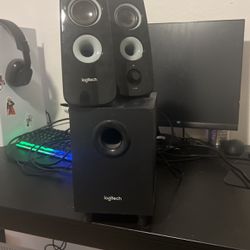 logitech speakers, high quality, bought for 80 selling for 60