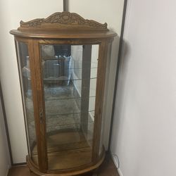 Bow  Glass Front Curio Cabinet