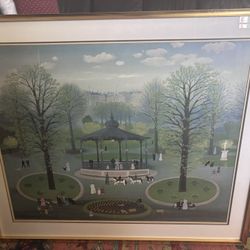 Framed Wall Art “Le Kiosque” by Michel Delacroix QUALITY