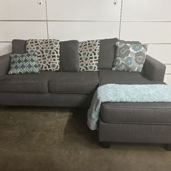 REVERSIBLE RETRO ⛈️ GREY & TEAL SECTIONAL