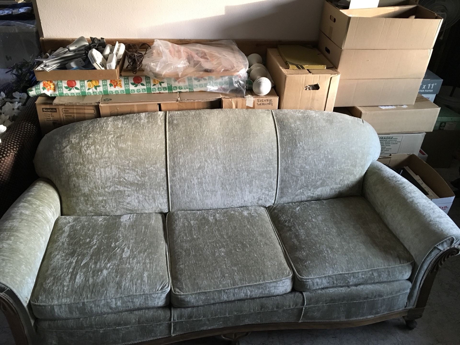 Antique matching sofa and chair