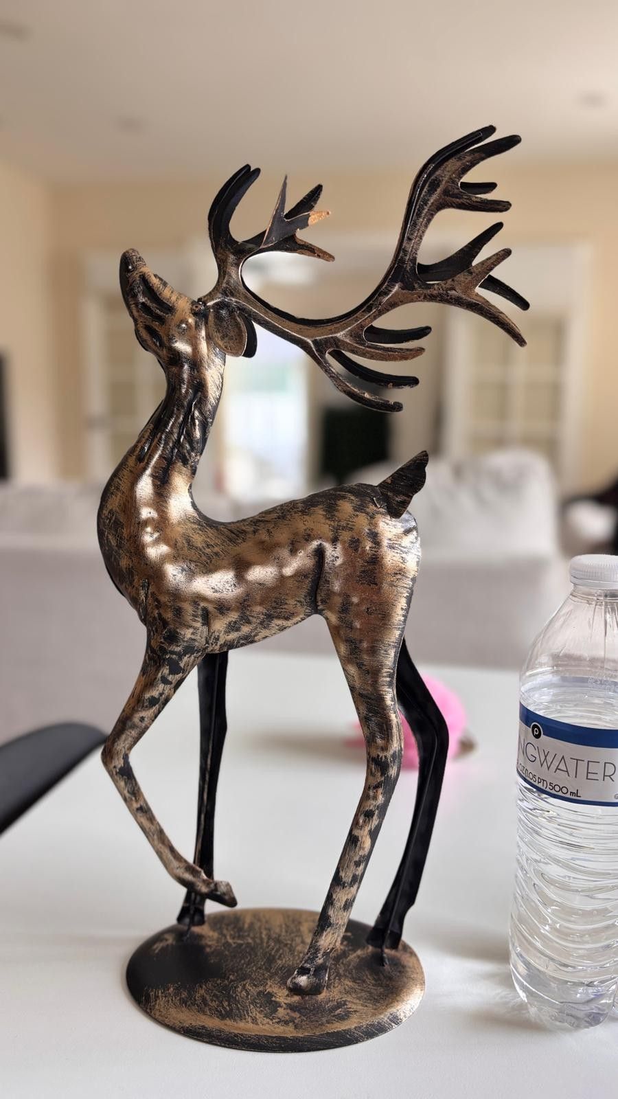 Light Metal Deer Statue