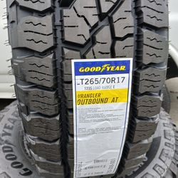 Tires New Goodyear Wrangler All Terrain LT 265 70R17 10 Ply Extra Load Range E 70,000 Miles 