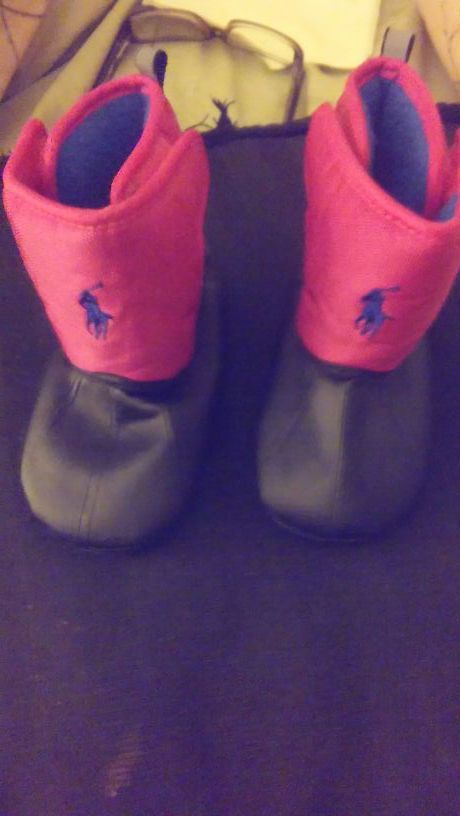 Baby polo boots sz 4