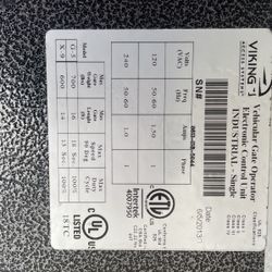 Viking G-5 Gate Operator 