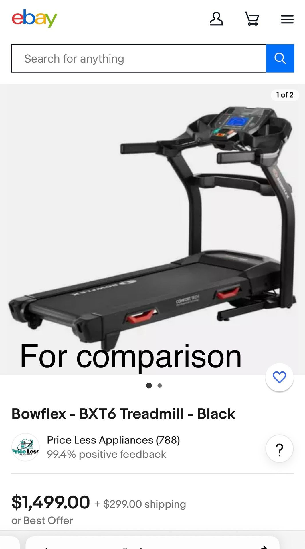 Bowflex BXT6 Treadmill 