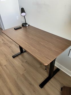 Walnut Desk Black Frame