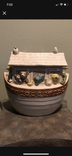 Antique Metlox Poppy Trail Noah’s Ark Cookie Jar
