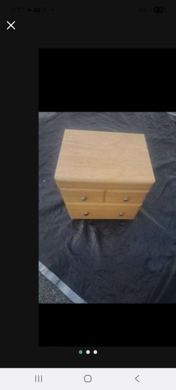 ALL WOOD TWO DRAWER NIGHTSTAND