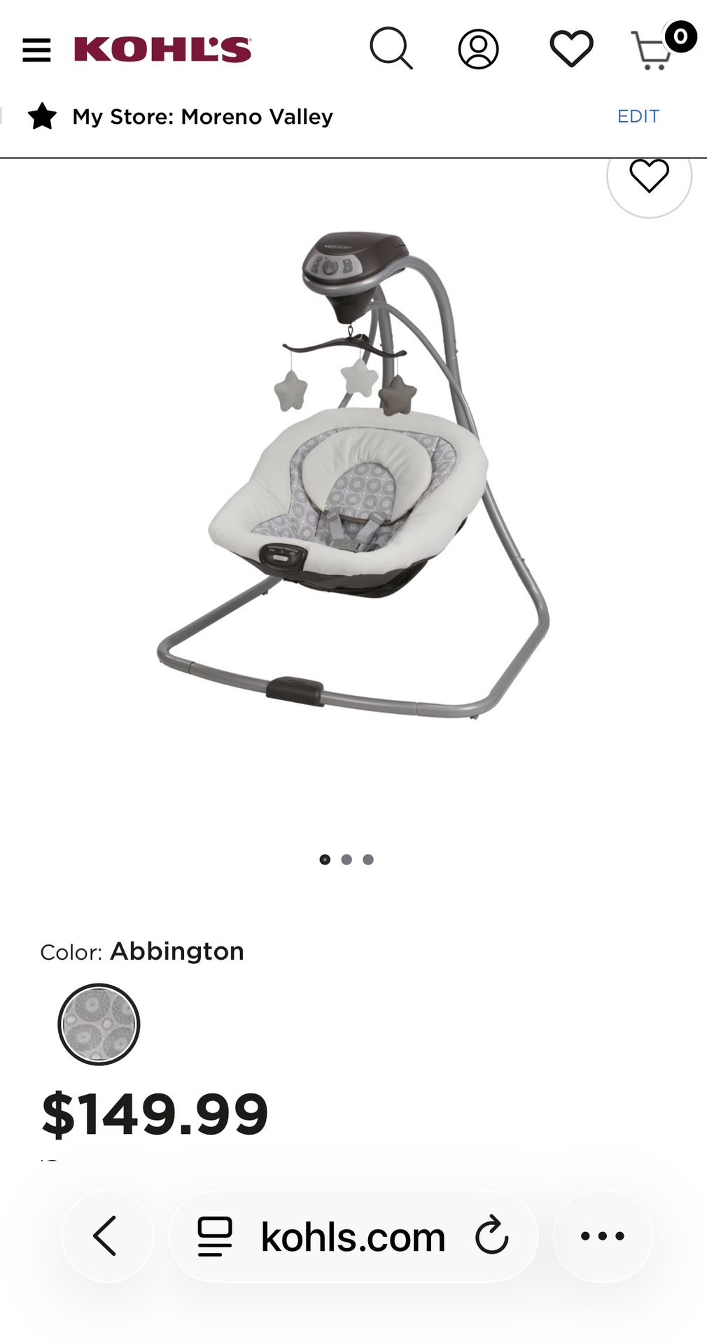 Graco Simple Sway Portable Baby Swing