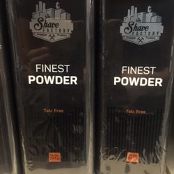 Shave Factory Talc-Free Powder Barbers Hairstylists Salons Barbershops Barber Student