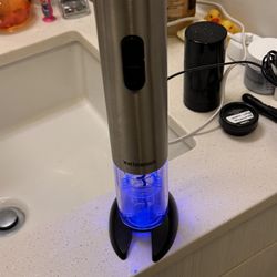 Electric Wine Bottle Opener Turns Blue When In Use & While Charging 