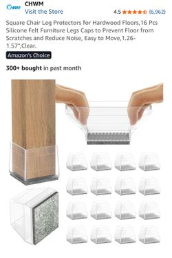 New square chair protectors.