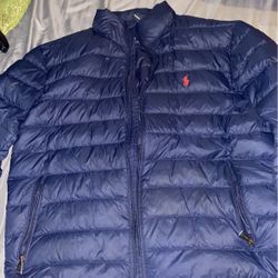 Polo  Puffer Jacket Blue Large