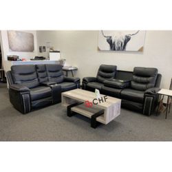 2 Pc Recliner Sofa And Loveseat Set  // Limited Time Offer 