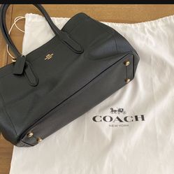Brand New Black Leather Coach
