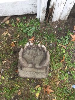 Vintage concrete hands